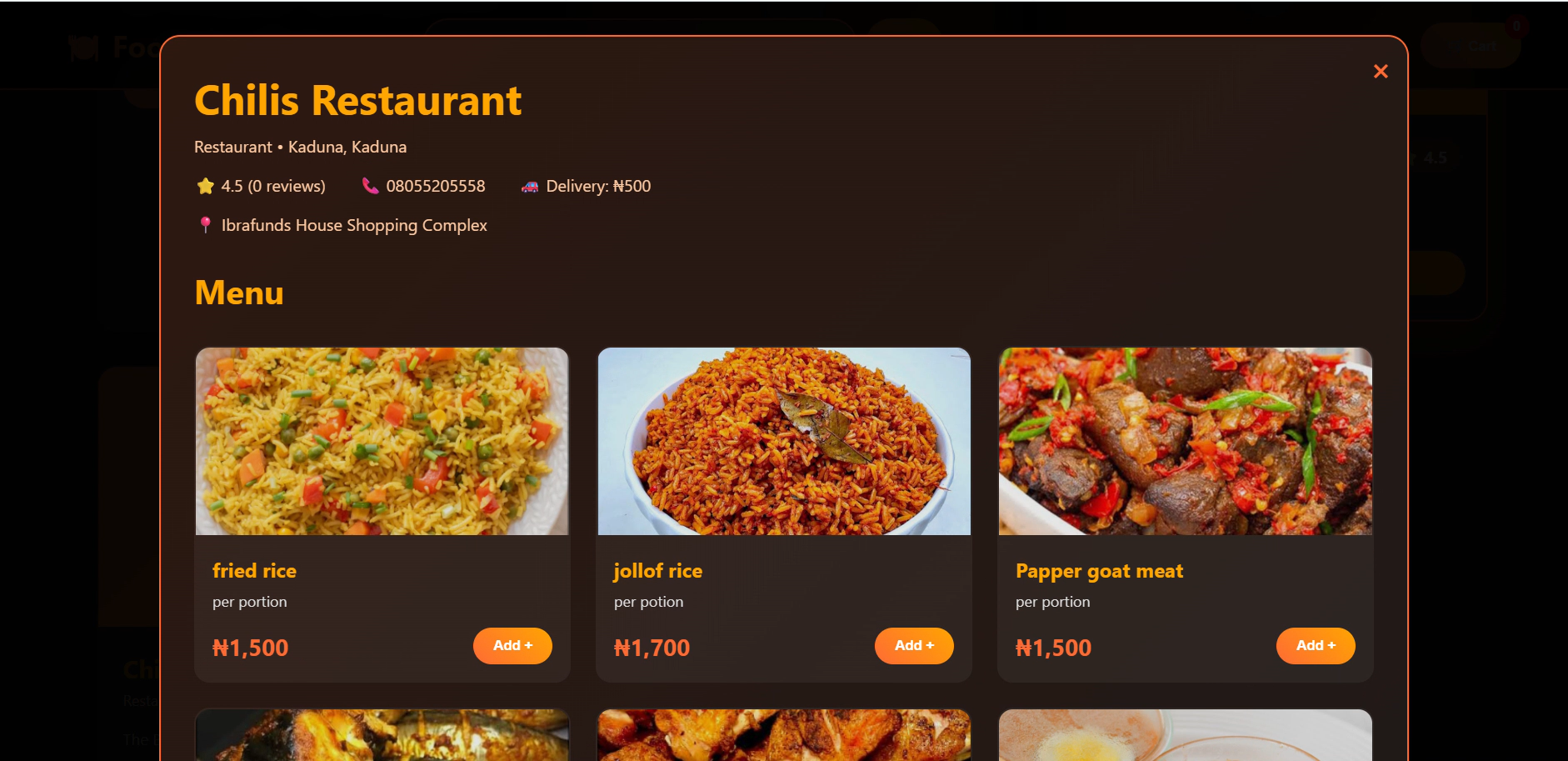 FoodHub Screenshot 2
